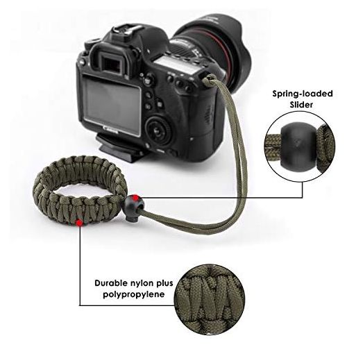  [아마존베스트]MoKo Universal Paracord [2 Pack], Nylon Braided Adjustable Camera Hand Grip Strap for Video Camcorder, Binoculars and Nikon/Canon/Sony/Minolta/Panasonic/SLR/DSLR Digital Cameras, B
