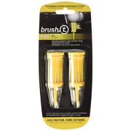 JEF WORLD OF GOLF Brush-T Durable Low-Resistance Consistent Height Plastic Tees , Yellow, Large