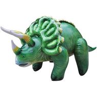 Jet Creations 43 inch Triceratops Inflatable Air Stuffed Plush Dinosaur, Durable Self Standing, one of the best toys, party decorations and favors for kids and adults, 6 years and