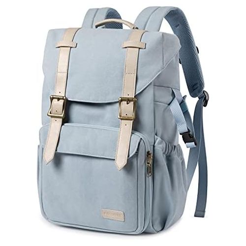 Camera Backpack, BAGSMART DSLR Camera Bag, Waterproof Camera Bag Backpack for Photographers, Fit up to 15 Laptop with Rain Cover and Tripod Holder, Light Blue