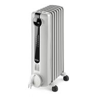 DeLonghi Radia S Eco Digital Full Room Radiant Heater, 15w x 6d x 25h, Light Gray
