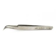 Hakko CHP 7A-SA Stainless Steel Non-Magnetic Precision Tweezers with Very-Fine Point Bent Tips, Heavy-Duty Tips, 4-1/2