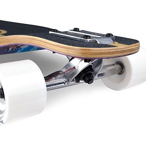 Yocaher Graphic Series Complete Lowrider Skateboards Longboard w/Black Widow Premium 80A Grip Tape Aluminum Truck ABEC7 Bearing 70mm Skateboard Wheels