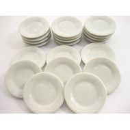Wonder Miniature 20x25mm White Round Plates Dish Ceramic Kitchenware Dollhouse Miniature 10854