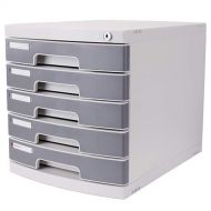 RSGK Desktop File Cabinet 5 Drawer with Lock Desktop File Folder Storage Shelf Document Organizer Tray Office Cabinet