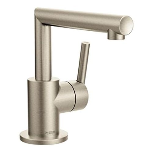  Moen S43001BN Arris One-Handle Single Hole Modern Bathroom Faucet, Brushed Nickel