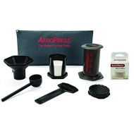 AeroPress Coffee and Espresso Maker with Tote Bag and 350 Additional Filters - Quickly Makes Delicious Coffee without Bitterness - 1 to 3 Cups Per Press