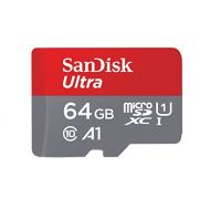 SanDisk 64GB Ultra MicroSDHC UHS-I Memory Card with Adapter - 120MB/s, C10, U1, Full HD, A1, Micro SD Card - SDSQUA4-064G-GN6MA