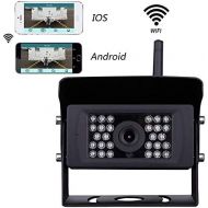 podofo Digital WiFi Reversing Camera Waterproof Night Vision with Backup Line Monitor Kit Compatible Backup Car Camera iPhone / iPad and Android for Trailers, RV, Trucks