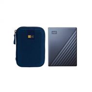 PHOTO4LESS WD 2TB My Passport Ultra USB 3.0 Type-C Slim Portable External Hard Drive (Blue) + Compact Hard Drive Case (Navy Blue)