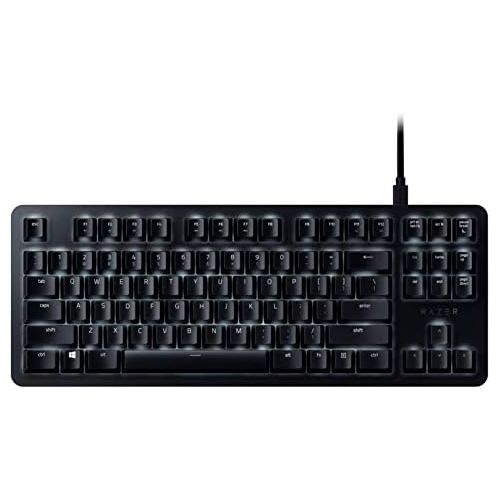 레이저 Razer BlackWidow Lite TKL Tenkeyless Mechanical Keyboard : Orange Key Switches - Tactile & Silent - White Individual Key Lighting - Compact Design - Detachable Cable - Classic Black