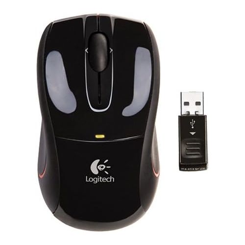 로지텍 Logitech V320 Cordless Optical Mouse for Notebooks - Black