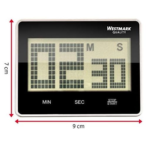  [아마존베스트]Westmark Digital Magnetic Kitchen Timer, Up to 99 Minutes, Plastic, Big, Anthracite/Silver, 10912280