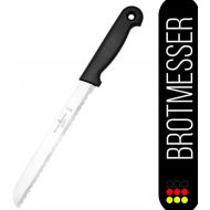 Schwertkrone Brotmesser Basic Solingen - Wellenschliff mit leichtem Kunststoffgriff, Edelstahl, rostfrei