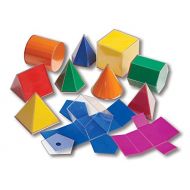 Learning Advantage Folding 3D GeoFigures - Set of 11 Multicolored Shapes - Includes 2D Nets and Activity Guide - Early Math Manipulative and Geometry for Kids, 10 Centimeters
