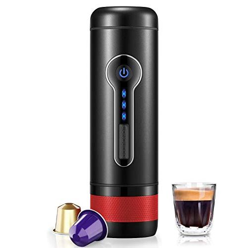 CONQUECO Portable Espresso Maker Travel Coffee Maker Portable Electric Espresso Machine suit for Travel, outdoor, Home and Office