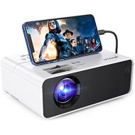 SMONET Movie Projector, SMOENT 1080P HD Projector 7500L Home Projector Video TV Projector Mini Portable LED Projector Outdoor Indoor Wall Compatible with TV Stick Laptops PC PS5 HDMI USB