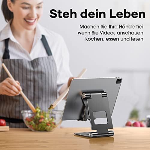  [아마존베스트]Licheers Adjustable tablet stand, table tablet stand: universal tablet holder compatible with 2018 Pad Pro 10.5/9.7, Pad Air 2 3 4, Pad Mini 2 3 4 and devices from 4-13 inches (bla