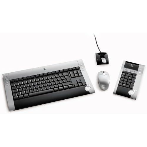 로지텍 Logitech diNovo Wireless Media Desktop Keyboard, Numeric Pad & Optical Mouse Kit (Black/Silver)