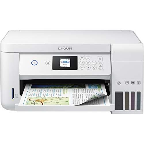 엡손 [아마존베스트]Epson EcoTank ET-2756 3-in-1 inkjet multifunction device (printing, scanning, copying, A4, duplex, WiFi, display, USB 2.0, large ink tank, long range) white