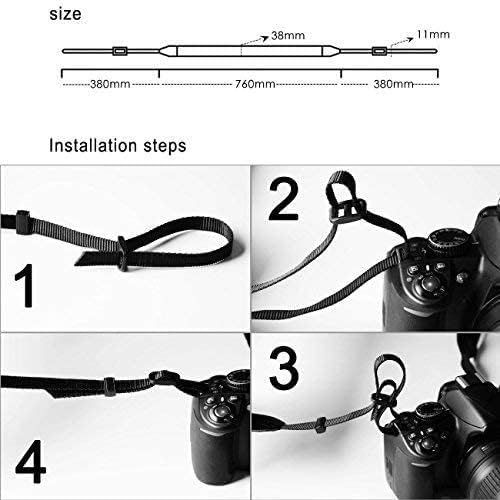  Wolven Pattern Canvas Camera Neck Shoulder Strap Belt Compatible with All DSLR/SLR/Men/Women etc, (National Style 03)