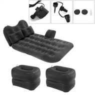 ZXD Inflatable Cushion Car Headrest Air Bed Car Air Bed with Travel Mattress Flocking Double Protection (Color Name : Black)