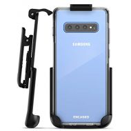 Encased Galaxy S10 Clear Back Case - Transparent Cover with Belt Clip Holster (Samsung S10)