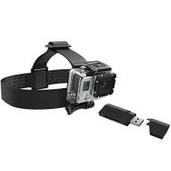 Sabrent GoPro Head Strap Camera Mount + SuperSpeed 2-Slot USB 3.0 Flash Memory Card Reader