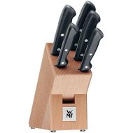 WMF Classic Line Messerblock mit Messerset, 6-teilig, bestueckt, 5 Messer, 1 Block aus Birkenholz, Spezialklingenstahl