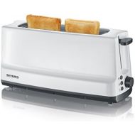 [아마존베스트]SEVERIN Automatic Toaster, 2 Long Slots, Up To 4 Bread Slices, 1400 W, AT 2234, White/Grey