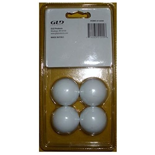  Fat Cat by GLD Products Fat Cat Foosball/Soccer Game Table Soccer Balls: 36 mm Regulation Size Foosballs, Solid White, 4 Pack