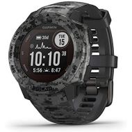 Garmin Instinct Solar, Rugged Outdoor Smartwatch with Solar Charging Capabilities, Built-in Sports Apps and Health Monitoring, Graphite Camo