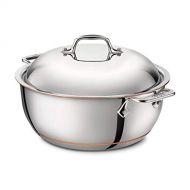 All-Clad 6500 SS Copper Core 5-Ply Bonded Dishwasher Safe Dutch Oven with Lid / Cookware, 5.5-Quart, Silver
