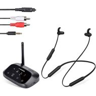 [아마존베스트]Avantree HT5006 Wireless Headphones for TV, TV Neckband Earpiece with Bluetooth Transmitter Pass-Through (Optical, RCA, 3.5 mm) Plug & Play, No Delay, Ideal for Seniors