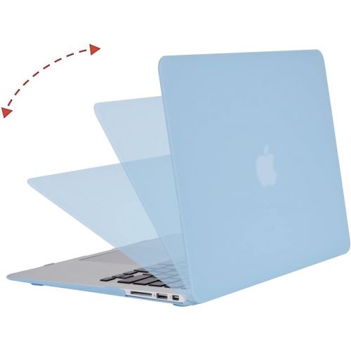  [아마존베스트]MOSISO Plastic Hard Shell Case & Keyboard Cover & Screen Protector Only Compatible with MacBook Air 13 inch (Models: A1369 & A1466, Older Version 2010-2017 Release), Airy Blue