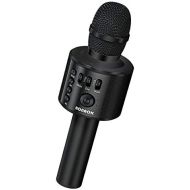 BONAOK Wireless Bluetooth Karaoke Microphone,3-in-1 Portable Handheld karaoke Mic Speaker Machine Christmas Birthday Home Party for Android/iPhone/PC or All Smartphone(Q37 Black)