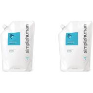 simplehuman Moisturizing Liquid Hand Soap Refill Pouch, 34 Fl. Oz (Pack of 2), Fragrance Free, Count