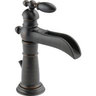 Delta Faucet Victorian Bronze Bathroom Faucet, Single Hole Bathroom Faucet, Waterfall Faucet, Single Handle, Metal Drain Assembly, Venetian Bronze 554LF-RB