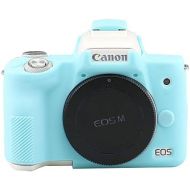 Yisau Camera Case for Canon EOS M50, Silicone case Cover for EOS M50 Digital Camera (Blue)