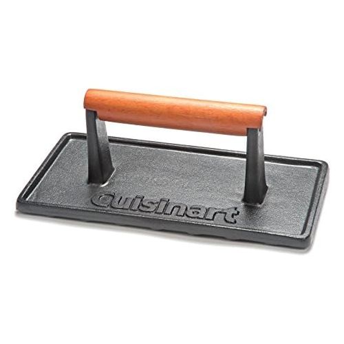  Cuisinart CGPR 221 Cast Iron Grill Press (Wood Handle), Weighs 2.8 pounds