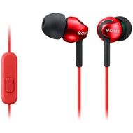 [아마존베스트]Sony MDR-EX110AP Deep Bass Earphones with Smartphone Control and Mic - Metallic Red