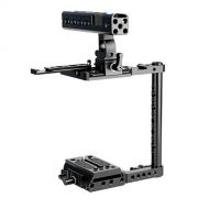 NICEYRIG Quick Release Half Cage Kit for Panasonic Lumix G85/G95/G9/G7, Canon EOS R/RP//T7I/6D/7D, Nikon D810/D850/D750/Z6 with NATO Rail Top Handle - 232