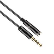 [아마존베스트]Archeer Headphone Aux Extension Stereo Cable TRRS Audio Headset Jack Cable Jack Extension Cable Adapter for AUX Inputs 3.5 mm Male to 3.5 mm Female