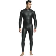 Generic Mens 3mm CR Triathlon Wetsuit Ultra Elastic Leather Smooth Skin Wetsuits Full Wetsuit Open Water CR Neoprene Cold Water