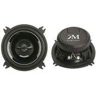 Krueger&Matz KM402T11 2 Way 80W Car Speaker with Safety Grille Cable Storage Mounting Accessories 2 Pack 4 Black