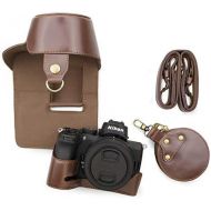 Nikon Z50 Case, kinokoo Camera Bag PU Leather Case for Nikon Z50 Camera with Z DX 16-50mm f/3.5-6.3 VR Lens, Protective Case Carring Bag for Z50 (Coffee)