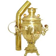 RuPost Steel Coal & Wood Samovar Camp Stove Tea Kettle 3L with pipe Samovar from Russia