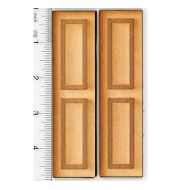 Dollhouse Miniature 1:12 Pair of Two-Panel Wooden Shutters
