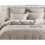 [아마존베스트]DAUAOTO College Dorm Bedding Set (1 Duvet Cover + 1 Pillow Sham), Comfy Textured, Breathable & Easy Care (Beige, Twin XL)
