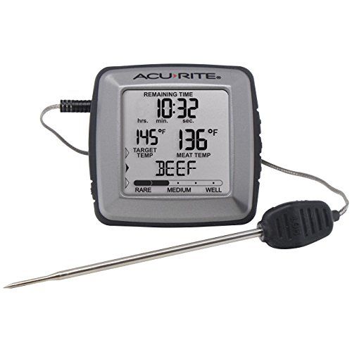  AcuRite 01184M Digital Meat Thermometer with Time Left to Cook: Kitchen & Dining